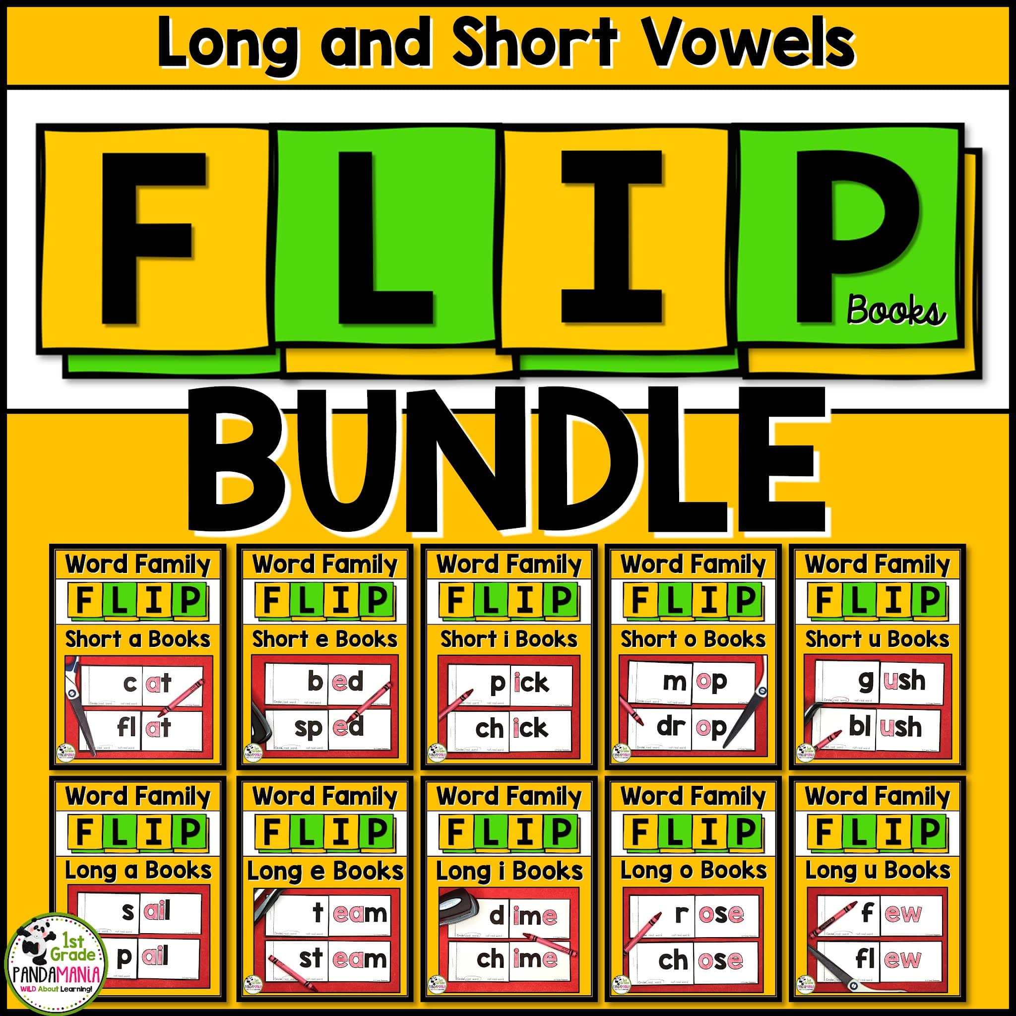 Easy to Make One-Page Word Family FLIP Books! - 1st Grade Pandamania