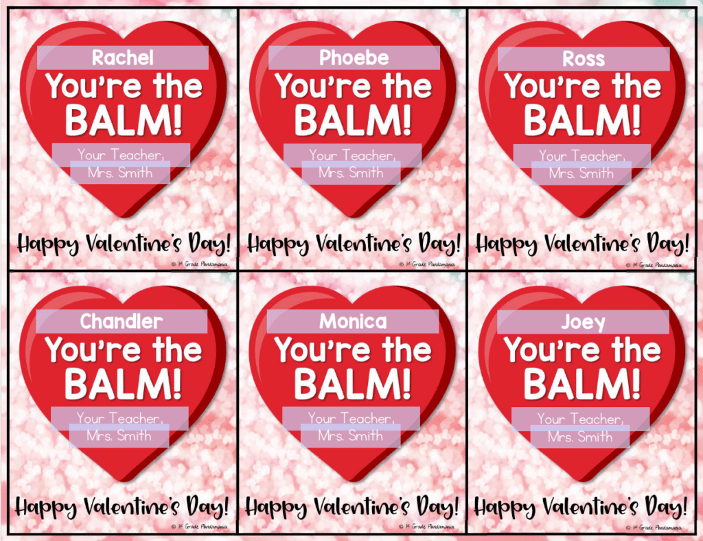 Teacher Valentine for Students EDITABLE