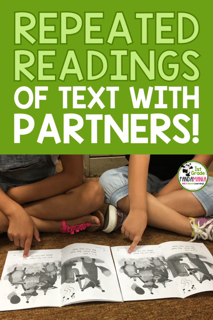 Repeated readings of text with partners is a great way to build oral reading fluency.