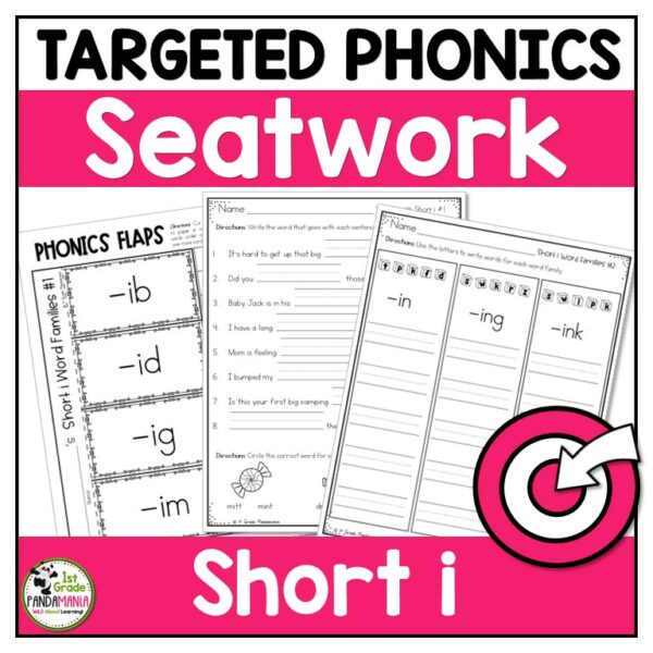 These short vowel worksheets short i worksheets can be used during guided reading lessons, centers, seatwork, morning work, interventions and so much more!