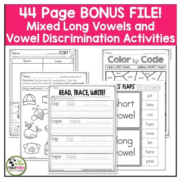 This SOR-aligned Targeted Phonics Long Vowel Worksheets BUNDLE includes 226 pages of fun and engaging long vowel seatwork activities.