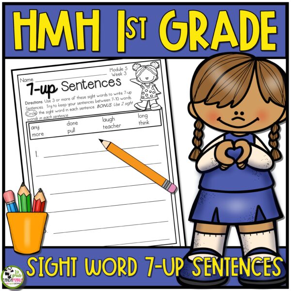 HMH Into Reading 7-up Sentence Writing Sight Word Center 1st Grade 2020 1