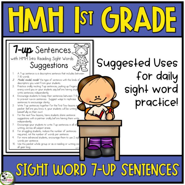 HMH Into Reading 7-up Sentence Writing Sight Word Center 1st Grade 2020 2