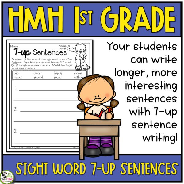 HMH Into Reading 7-up Sentence Writing Sight Word Center 1st Grade 2020 3