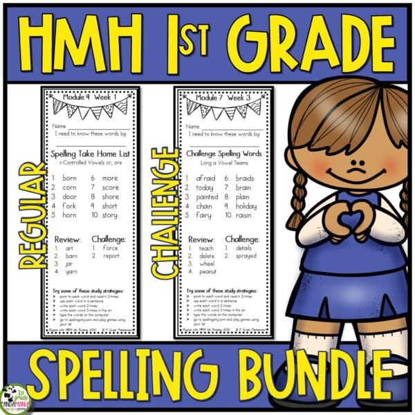 HMH Into Reading Challenge and Regular Spelling Lists BUNDLE 1st Gr. 2020 1