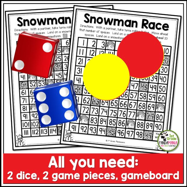 This game is perfect for math centers, game day, or inside recess! Your students will play it over and over again!