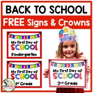 Back to School Signs and Crowns FREE