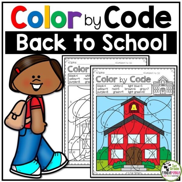 Use these Color by Number Math Worksheets for Back to School activities to practice beginning of the year math skills. Print and Go!