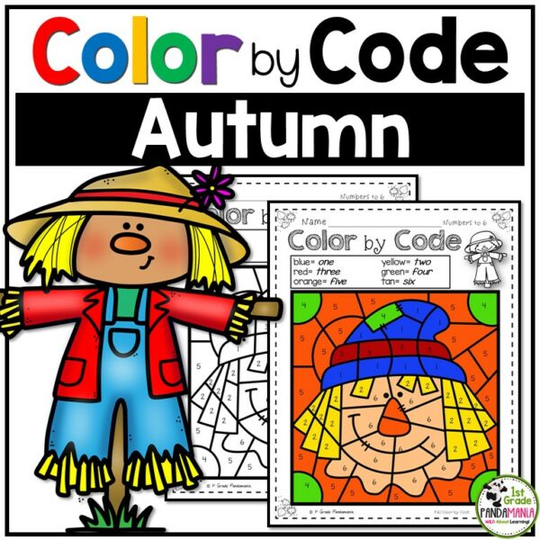 Use these fall themed color by number math worksheets to practice math skills. Print and go! Students love them and are engaged while practicing crucial math skills.