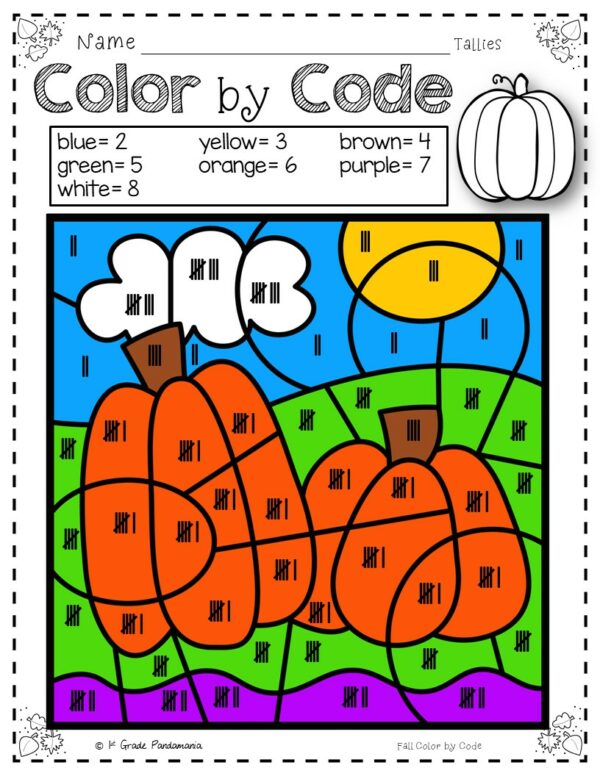 Use these fall themed color by number math worksheets to practice math skills. Print and go! Students love them and are engaged while practicing crucial math skills.