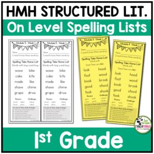 a spelling lists for first grade