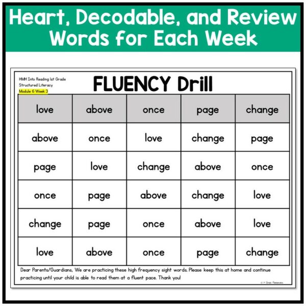 1st Grade Fluency Drills aligned with HMH Into Reading Structured Literacy - Image 3