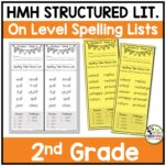 a spelling lists with text overlay