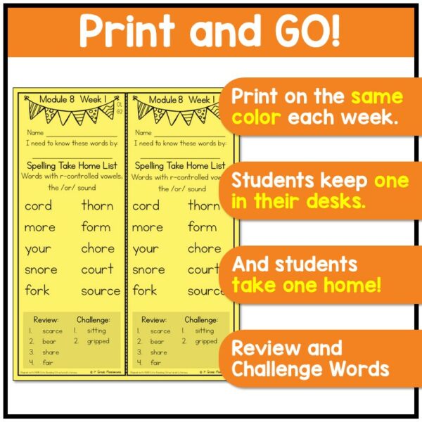 2nd Grade Spelling Lists aligned with HMH Into Reading Structured Lit On Level - Image 2