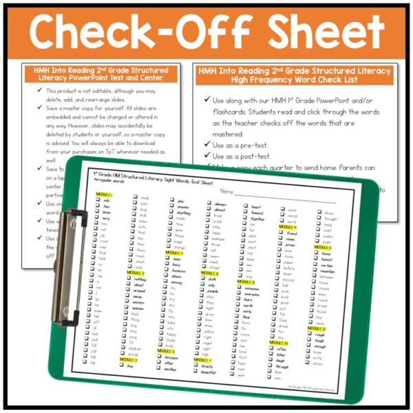 HMH High Frequency Words PowerPoint 2nd Grade Into Reading Structured Literacy - Image 3